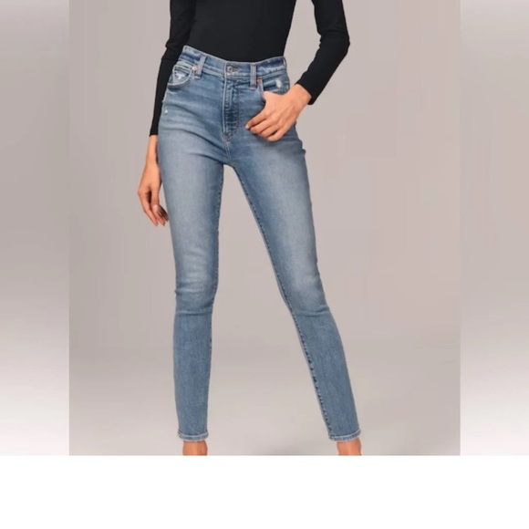 Abercrombie & Fitch Jeans | A&F- High Rise Super Skinny Ankle Jean 29/8 short - Picture 4 of 4
